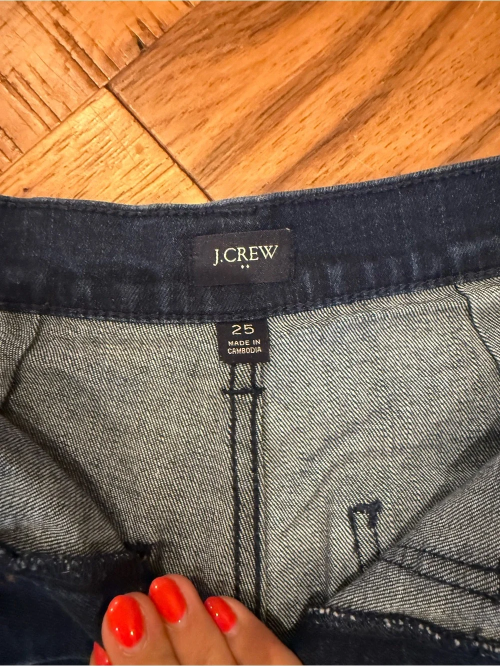 J. crew High-Waist Denim Button-Front Women’s Shorts - Navy Blue